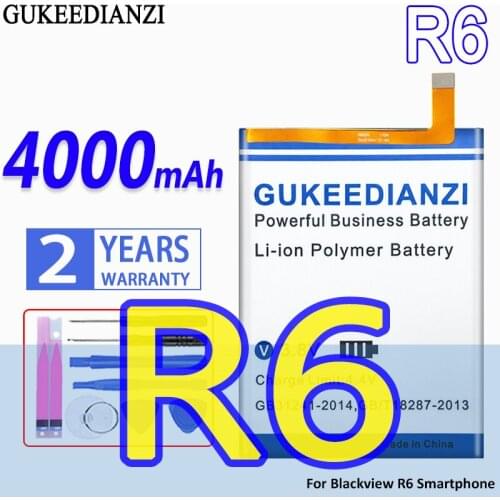 High Capacity GUKEEDIANZI Battery 4000mAh For Blackview R6 Smartphone