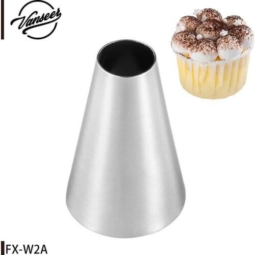 #W2A Round Piping Nozzle Cupcake Cake Decorating Tools Stainless Steel Icing Cream Nozzles Bakeware Pastry Tips Kitchen tools
