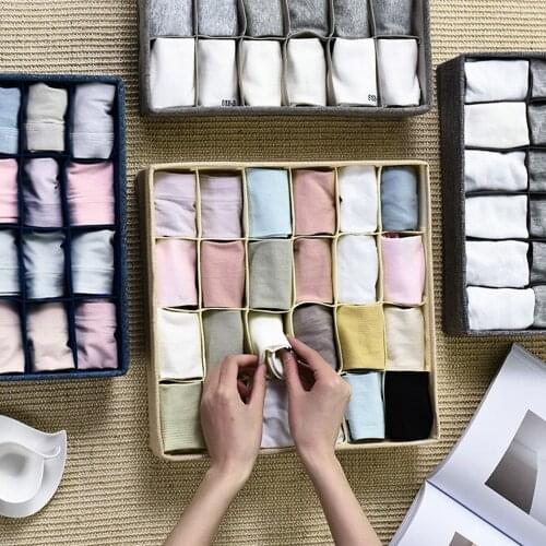 Underwear Divider Storage Boxes Drawer Lidded Closet Organizer Ropa Interior Organizador for Ties Socks Shorts Bra Organizador