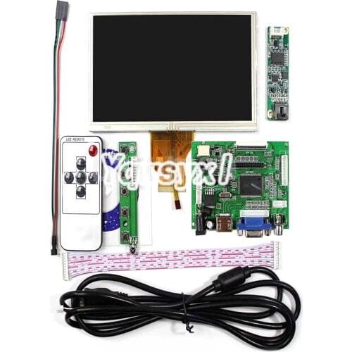 Yqwsyxl 6.5 inch LCD screen AT065TN14 800*480 Driver Board touch screen kit compatible-HDMI VGA 2AV LCD Controller Board