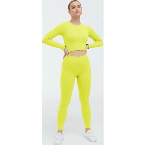 Newest Workout Sportswear Women Sets Leggings Autumn Yoga Pullover Suits Outfit Fitness Tracksuits