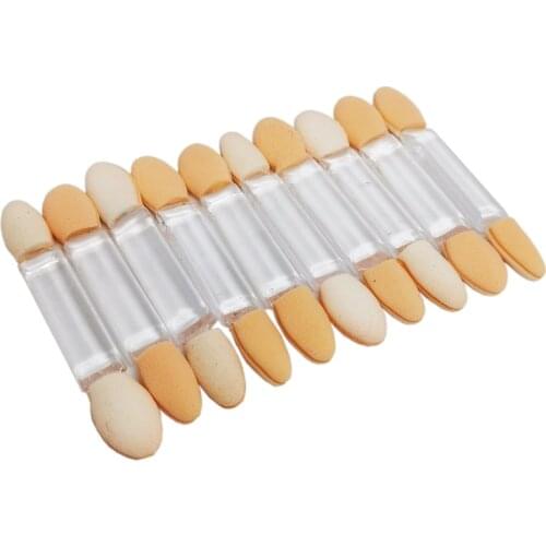 10pcs Eyeshadow Applicator Nail Glitter Mirror Powder Brush Double Ended Sponge Eyeshadow Stick Make Up Manicure Tools JINJ194