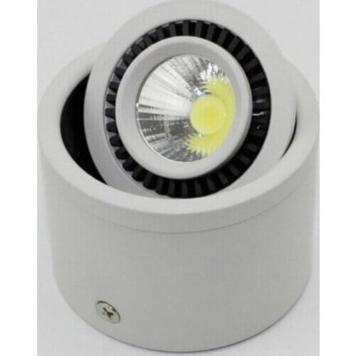12pcs DHL Free Shipping Dimmable 7W 10W 15W LED Ceiling Down Light Surface Mounted Round Spotlight Cylinder Lamp AC110V/AC220V