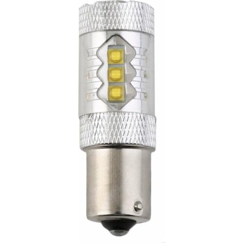 2Pcs 1156 BA15S Car LED 15W Rear Brake Light Bulb Amber Fog Light 12-24V Car Strobe Lamp Accessories For Camper Caravan Trailer