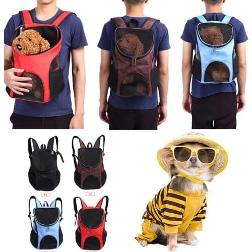 2018 Brand New Outdoor Double Shoulder Breathable Dog Bag Backpack Pet Travel Dog Cat Carrier Mesh Windows