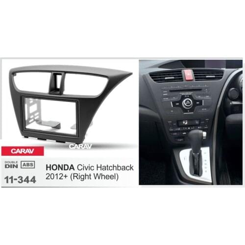 2Din Radio Fascia for HONDA Civic Hatchback Right Wheel Stereo Audio Panel Mount Installation Dash Kit Adjusting Frame Adapter