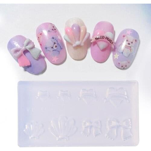3D Creative Pattern DIY Nail Art Silicone Mold Nail Template Form Mould UV Gel Decors Manicure Tools Nails Art DIY Design