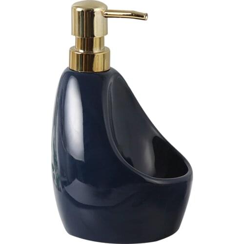 580ML Liquid Soap Dispenser for Kitchen Ceramic + ABS Bathroom Home Decoration Bathroom Accessories Lotion Bottle Shower Gel Bot