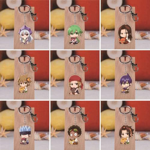 Anime Shaman King AMIDAMARU MANTA OYAMADA YOU ASAKURA Acrylic Figure keychain Keyring Collection Model Gifts Cosplay