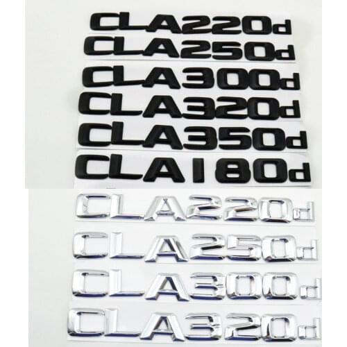 For Mercedes Benz Cla CLA180d CLA200d CLA220d CLA250d CLA300d CLA350d Rear Tail Back Emblem Logo Auto Decals