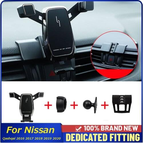 Car Phone Holder Air Vent Mount Clip Clamp Mobile Phone Holder For Nissan Qashqai 2016 2017 2018 2019 2020