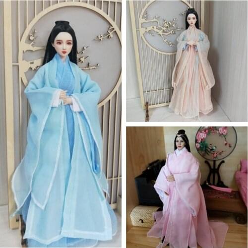 Barbi 1/6 Scale Figure Doll 1/4 1/3 BJD Clothes Accessories Ancient Costume Hanfu Fairy Dress For BJD/SD YOSD MSD SD13 A0753