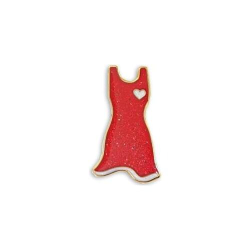 Glitter American Heart Month-Red dress lapel badges pins brooches event gifts -Iron+butterfly button Free shipping(300pcs/lot)