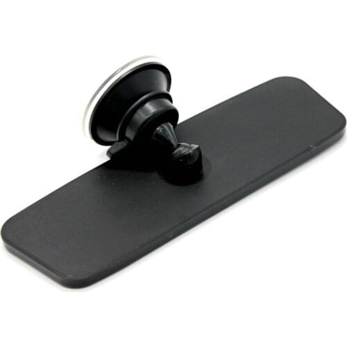 Large Vision Auto Car Interior Rear View Mirror PVC Suction Cup Wide Angle Plane Mirror Black