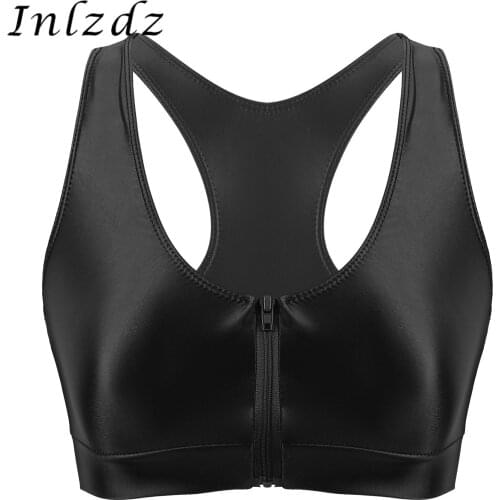 Womens Lingerie Bra Tops Vest Casual Front Zipper Short Tank Top Bralette Stretchy Sleeveless Lingerie Night Sports Yoga Fitness