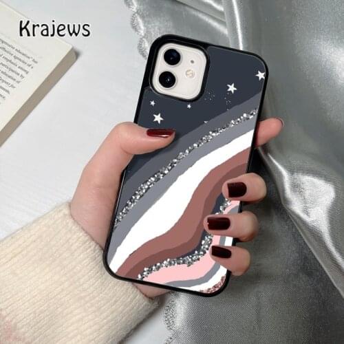 Krajews Glitter River coque Phone Case for iPhone 12 mini 5 6S 7 8 PLUS X XS XR 11 PRO MAX SE 2020 Back Cover Funda Shell