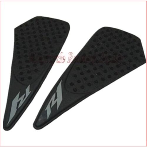 Black Rubber Motorcycle Gas Tank Pad Traction Side Pads Gas Fuel Knee Grip Decal Protector For YAMAHA YZF R1 04-06