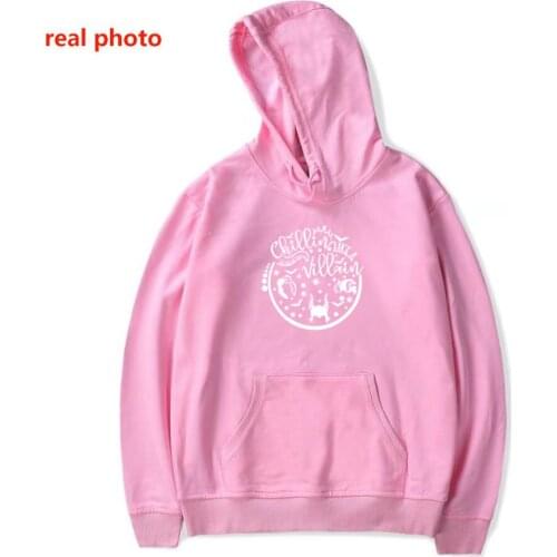 Chillin Like A Villain halloween Fashion Hoodies O Neck Cotton Women Sweatshirt Pullover Clothing Full Long sleeve aesthetic