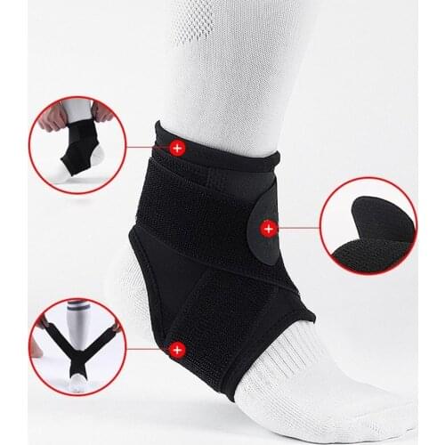 Safety Ankle Support Gym Running Protection Foot Bandage Elastic Ankle Brace Black Band Anti-slip Guard Sport Fitness Support