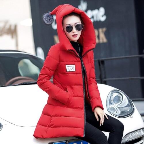 2018 Wool Zipper Slim Full Flocking Limited New Winter Korean Cotton Long Fund Loose Coat