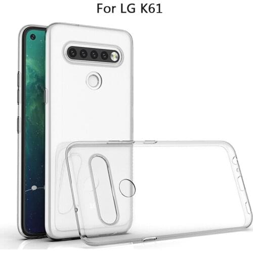 For LG K61 K 61 lgk61 6.5" Slim Crystal Clear Transparent Soft TPU Back Case Protection Skin Camera Protect Cover