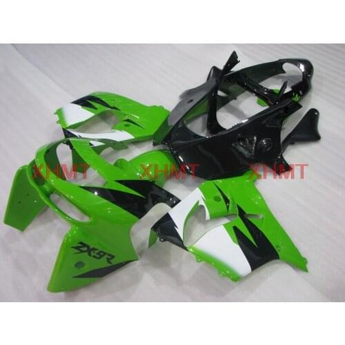 For Zx 9r 1998 - 1999 Abs Fairing Zx9r 98 Full Body Kits Zx 9r 1999 Green White Black Plastic Fairings