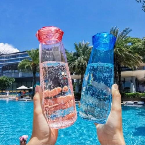 Ins Colorful Crystal Diamond Water Cup Portable Bottle Leakproof Travel Carrying for Drinkware Outdoor Student Flask Cup Gift