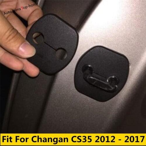 Yimaautotrims Inner Door Lock Protector Cover Protection Trim 4 Pcs Fit For Changan CS35 2012 2013 2014 2015 2016 2017 Plastic