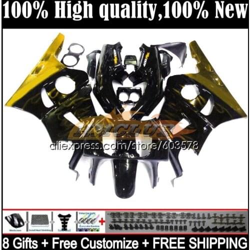 CBR400RR NC29 For HONDA CBR400 RR 94 95 96 97 98 99 33CL.110 CBR 400 RR 400RR 1994 1995 1996 1997 1998 1999 Fairing Gold Flames