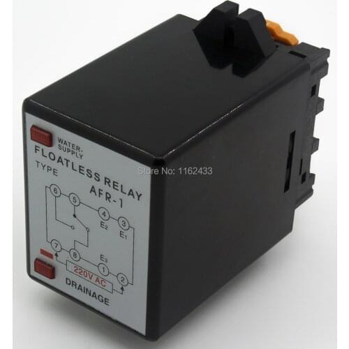 AFR-1 AC 220V floatless level relay / switch with socket base 220VAC