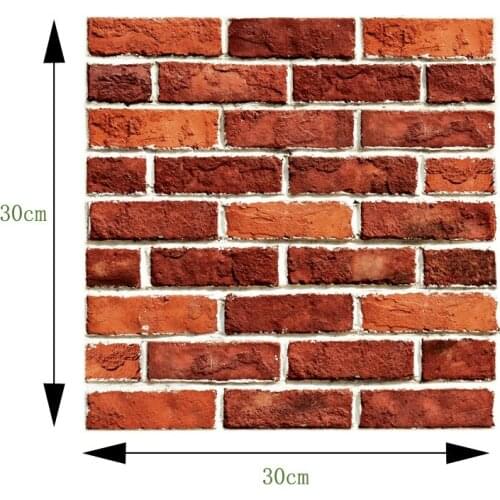 30x30 Self-Adhesive Tile Stickers PVC Waterproof And Moisture-Proof Wallpaper Imitation Brick Home Kitchen Decoration