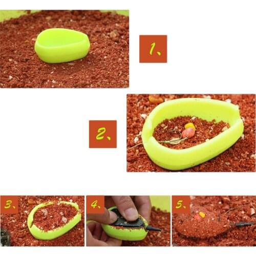 Silicone Elastic Quick Release Method Moulds Durable Fishing Tackle Tool Accessories for Carp Fishing Feeder Orange/Green