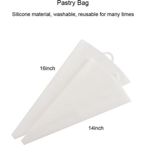 Silicone Pastry Bag Reusable Cake Decorating Bag Baking Accessories Kitchen DIY Cake Cream Icing Piping Bag Bakeware Supplies
