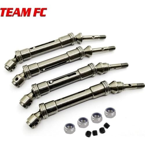 2PCS CVD Steel Front & Rear Drive Shaft Assembly Heavy Duty For 1/10 Slash 4x4 Stampede VXL 2WD 6851R 6851X 6852R 6852X