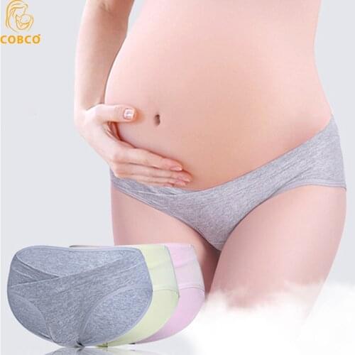 3pcs Cotton Maternity Panties Low Waist V Briefs for Pregnant Women Pregnancy Underwear Lingerie