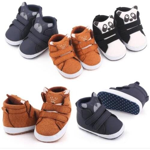 Lovely Cartoon Baby Shoes Fashion Spring Autumn Newborn Breathable PU First Walkers Antislip Infant Boys Girls Casual Shoes