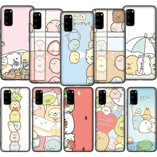 T177 Sumikko Gurashi Art Solid Case for Samsung Galaxy Note 8 9 10 S6 S7 S8 S9 S10 S10E S20 Ultra Plus Edge Lite