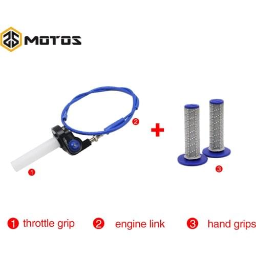 ZS MOTOS 7/8" 22mm Throttle Grip Quick Twist Gas Throttle Settle with Throttle Cable Handlebar For Dirt Bike 50-250cc Motorcycle