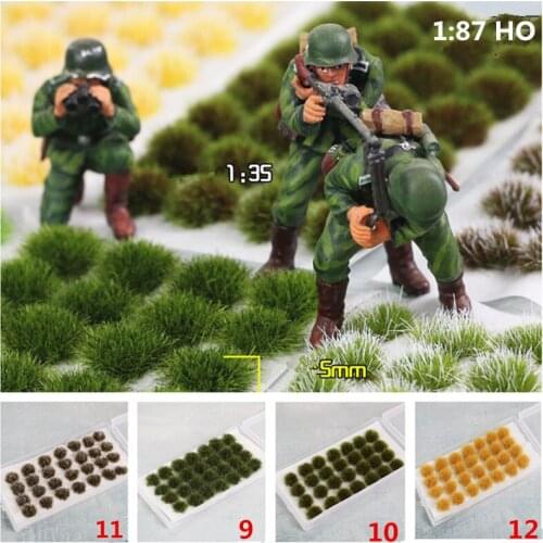 1:72 Miniature DIY Grass Model Bush Grass Model Grass Tuft Grass Needle Grass Model Material for Train Sand Table