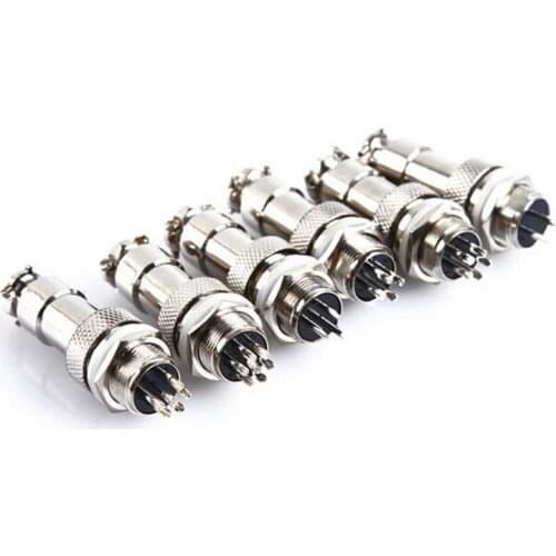 1set GX12 2/3/4/5/6/7 Pin Male + Female 12mm L88-93 Circular Aviation Socket Plug Wire Panel Connector with Plastic Cap Lid