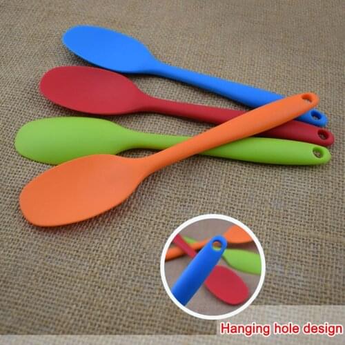 1 Pcs Silicone Spoon Cooking Tool Scoop Tableware Non-stick Kitchen Heat Resistant
