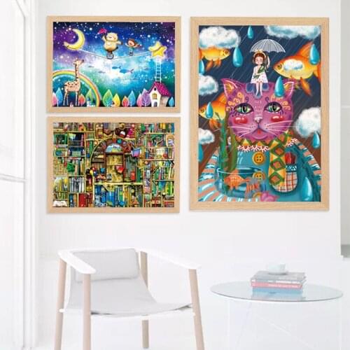 Prosperous Downtown 1000 Pieces Puzzle for Children Creativity Imagine Jigsaw Flat Puzzle Kids Adults Christmas Gift BB50PT