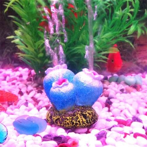 1PCS Flower Shape Aquarium Fish Tank Decor Ornament Oxygen Pump Air Bubble Stone Air Pump Drive Toy Ornament