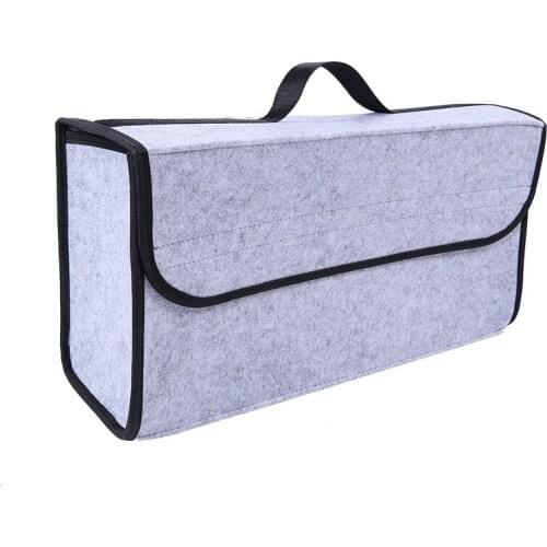 Car Back Seat Storage Box Trunk Bag Vehicle Automotive Tool Bag Multi-use Tools Organizer For Trunk Carpet Folding Emergency Box