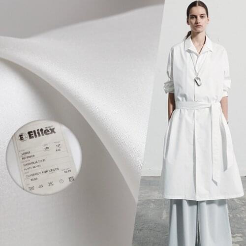 White waxberry Italy 30momme White Silk Blends Fabrics Gamrnet Materials Women Windcoat Sewing Cloth Tailor Textile Freeshipping