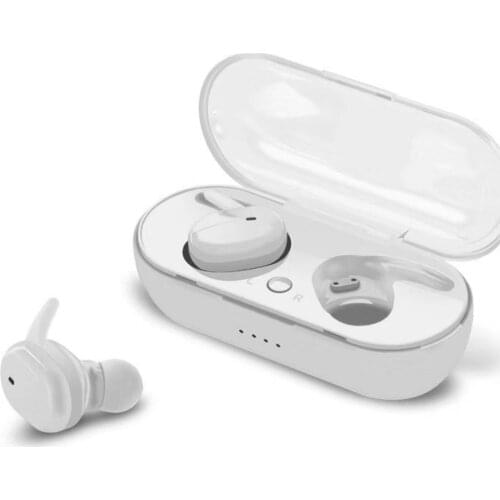 Talking Stereo Wireless Headset Battery Display Voice Control Sports Headset With Charging Compartment