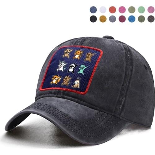 Animal Dabbing Dance Baseball Cap Harajuku Hip Hop Dad Solid Trucker Hat Casquette Snapback Woman Man Boinas Bone Ponytail Caps