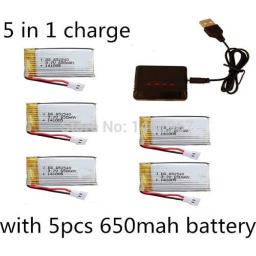 BM M50 RC quadrocopter 3.7V 650mAh lithium battery kit 5 5 +1 charge balance charge