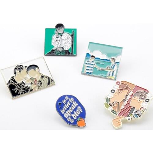 Movie Call Me By Your Name Enamel Pins and Brooches Elio Oliver Lapel Pin Backpack Bags Badge Kids Gifts