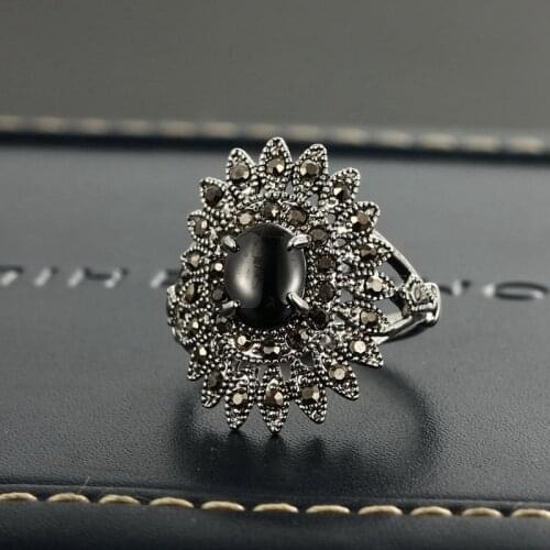 Iutopian Brand Amazing flower Vintage Retro Ring Angels For Women Antique With Shinning Crystal Top Quality #AA2908